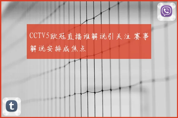 CCTV5欧冠直播谁解说引关注 赛事解说安排成焦点